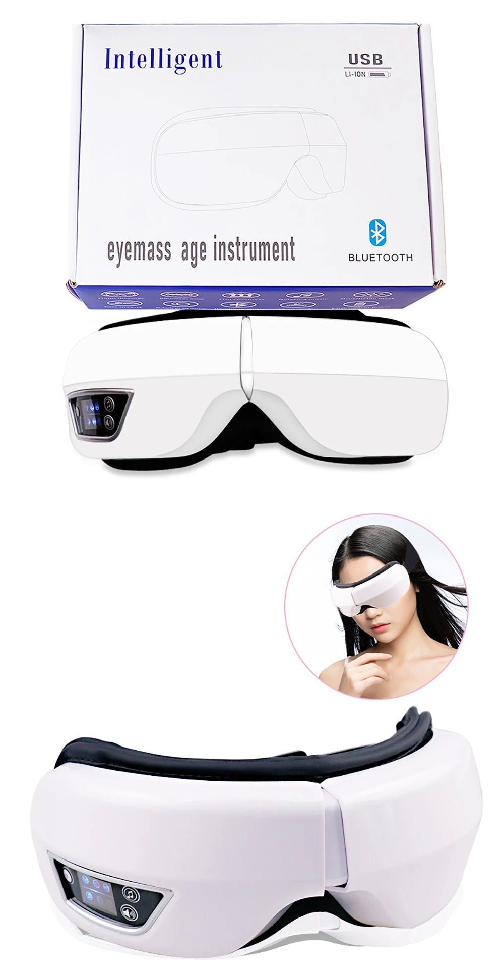 6D Smart Bluetooth Music Eye Massager